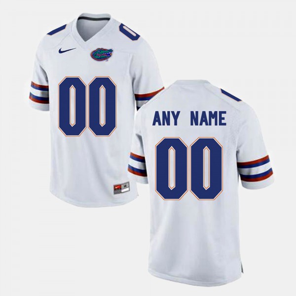 Florida Gators Men #00 College Limited Football Custom Jersey White