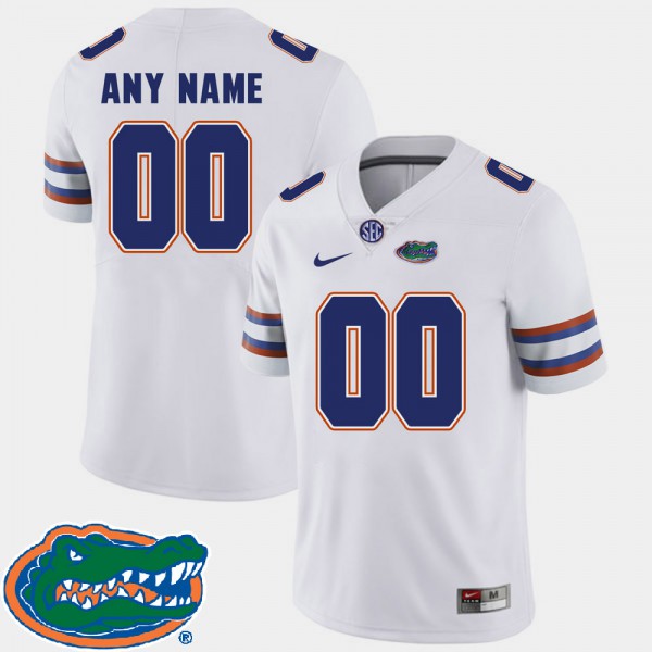 Florida Gators Men #00 College Football Jersey 2018 SEC Customized Jersey White